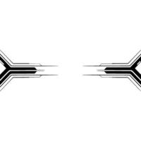 Abstract Geometric Tech Futuristic Black White Background vector