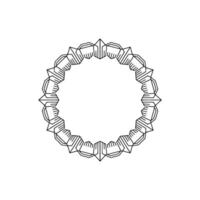 Minimalist Geometric Circle Frame, Line Art, Decorative Element vector