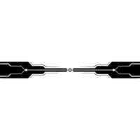 Abstract Tech Lines Black White Circuitry On White Backdrop vector