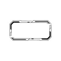 Futuristic Ui Element Modern Tech Frame, Glossy Interface On Gray vector
