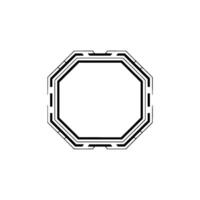 Geometric Frame, Minimalist Tech On Light Gray Background vector
