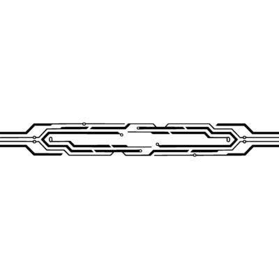 Minimalist Tech Circuit On Light Gray Background