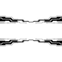 Futuristic Technology Border White Background vector