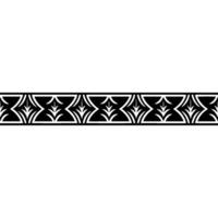 Elegant Geometric Border With Repeating Leaf Motif vector