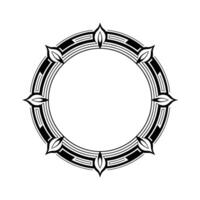 Geometric Black And White Circle Frame vector