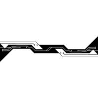 Tech Circuit, Minimalist Black And White Background vector