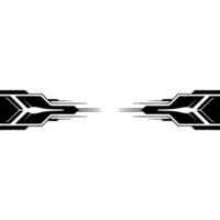 Abstract Tech Element Black White Geometric Composition vector