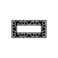 Geometric Art Deco Frame On Gradient Background, Minimalist vector