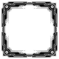 Geometric Tech Frame Futuristic Border, Illustration vector