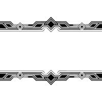 Art Deco Border Frame, Elegant Geometric On White Background vector