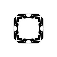 Elegant Geometric Frame, Black White, Minimalist vector