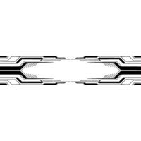 Futuristic Tech Overlay Minimalist, White Background, Border vector