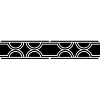 Geometric Border Pattern, Black White, Decorative Element vector