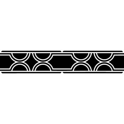 Geometric Border Pattern, Black White, Decorative Element