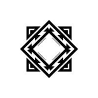 Geometric Abstract Arrow Black White vector