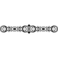 Elegant Black Ornamental Border Decorative Element vector
