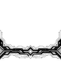 Tech Abstract Minimalist Circuitry Border On White vector