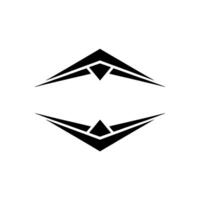 Minimalist Geometric, Abstract Black Shapes On White vector