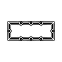 Geometric Black Frame With Circles On Gray Background vector