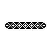 Geometric Black Pattern Border On White Element vector