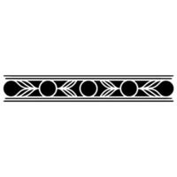 Geometric Black And White Decorative Border, Abstract vector