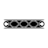 Elegant Black Geometric Border Element, Illustration, Decorative vector