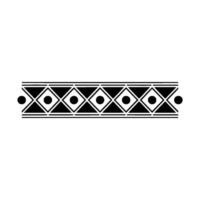 Geometric Black And White Border With Geometric Elements vector