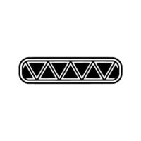 Geometric Black And White Border Element On White Background vector