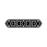 Geometric Border Black And White Abstract Ornament vector