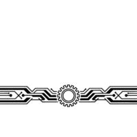 Tech Gear Abstract Circuit Board With Cogwheel On White Background vector