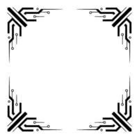 Tech Frame Border Minimalist Circuit Board vector