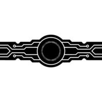Abstract Cyber Eye Circuitry On Gray Background vector