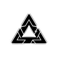 Geometric Triangle With Sparkle Effects Abstract vector