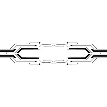 Minimalist Tech Circuit Board Abstract, Clean, White Background vector