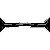 Abstract Tech Circuit Board, Black And White, Modern Minimalist vector