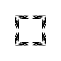 Geometric Square Frame, Black White, Abstract Modern vector