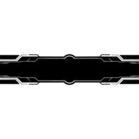 Futuristic Black Bar Overlay Scifi Tech Element vector