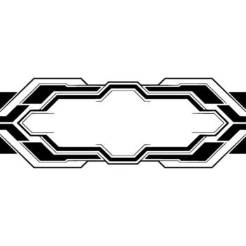 Futuristic Geometric Frame Tech Element On White vector