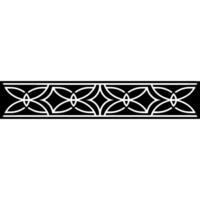 Black And White Geometric Border Ornament, Illustration vector