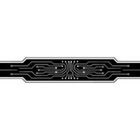Abstract Black White Circuit Board vector