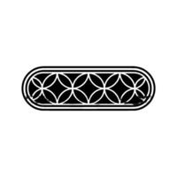 Geometric Pattern In Black And Silver On White Background vector