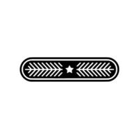 Black And White Militarystyle Decorative Element On White Background vector
