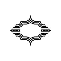 Minimalist Ornamental Frame In Black And White vector
