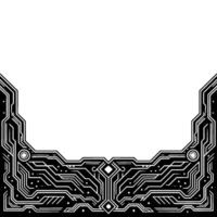 Digital Circuitry Frame, Modern Tech Border With Space For Text vector