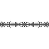 Elegant Floral Ornament Border On White, Illustration vector