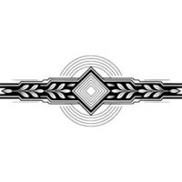 Geometric Art Deco With Leaves And Lines vector