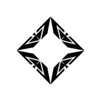 Geometric Starburst In Minimalist Black White vector