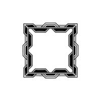 Geometric Black White Frame, Minimalist Abstract Art vector