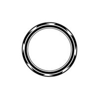 Geometric Circular With Arrows Black And White vector