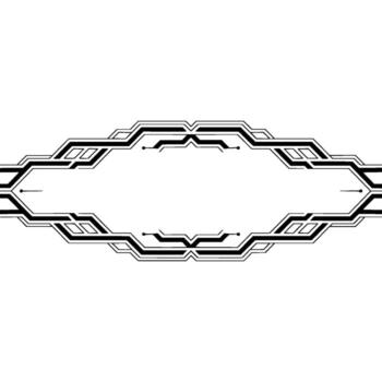 Geometric Tech Frame On White, Minimalist Digital vector